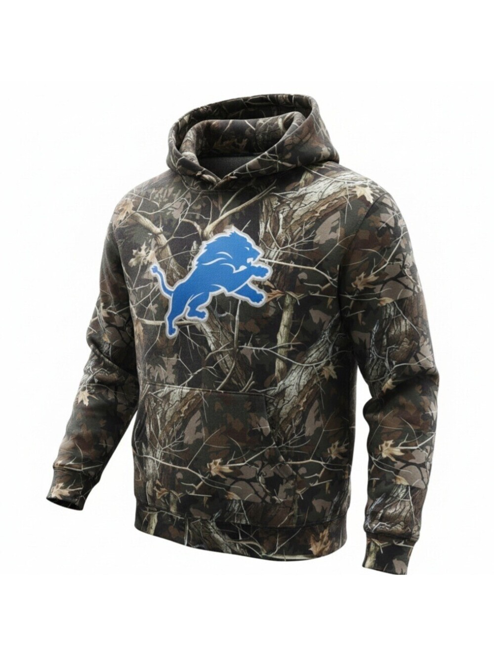 NWT FOCO Detroit Lions Camo Hoodie XL Mens NFL Sideline Performance Pullover